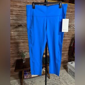 lululemon athletica Fast & Free Vibrant Blue Crop Leggings